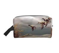 rge and Small Black Bears - Bolsa de almacenamiento con estampado de osos negros, bolsa de aseo de viaje duradera, bolsa organizadora portátil de maquillaje y cosméticos con cremallera, Caza patos