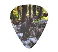 Rge And Small Black Bears - Púas de guitarra clásicas, triángulo, bajo, acústica y eléctrica, para guitarristas, 12 piezas