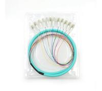 RGFDLJN LC 12 núcleos OM3 Casa de Fibra de Fibra de Modo simplex LC Conector multimodo de 1.5m Hojas de Fibra óptica coletas
