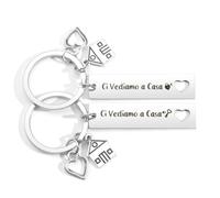 RGHSZ Llavero casa nueva pareja, regalo para pareja, regalos para casa, regalo aniversario para él, ideas regalos de Navidad para ella, llavero San Valentín, 2 piezas