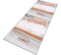 Rglxing Alfombras de Pasillo Larga Antideslizante 110X400CM Alfombra Cocina Marrón grisáceo Lavable de Área para Pasillo Corredor Salon Dormitorio Personalizable Entrada Casa Interior