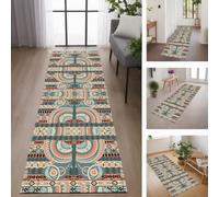 Rglxing Alfombras de Pasillo Larga Antideslizante 40X60CM Alfombra Cocina Patrón de Onda Lavable de Área para Pasillo Corredor Salon Dormitorio Personalizable Entrada Casa Interior