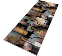 Rglxing Alfombras de Pasillo Larga Antideslizante 50X150CM Alfombra Cocina Marrón, Negro Lavable de Área para Pasillo Corredor Salon Dormitorio Personalizable Entrada Casa Interior