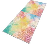 Rglxing Alfombras de Pasillo Larga Antideslizante 50X200CM Alfombra Cocina Rosa, Verde y Amarillo Lavable de Área para Pasillo Corredor Salon Dormitorio Personalizable Entrada Casa Interior
