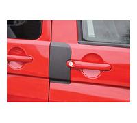 RGM Juego de Molduras Laterales de Puertas Delanteras Compatible con Volkswagen Transporter T5 2003-2015 & T6 2015- Negro