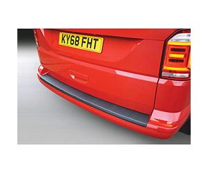 RGM Protector del Parachoques Trasero ABS Compatible con Volkswagen Transporter T6 Caravelle/Multivan 9/2015- con portón Trasero Negro 'Ribbed'