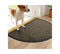 RGOEMHJ Felpudo De Interior Media Luna, Lavable, Resistente, For Entrada, Atrapa La Suciedad, Absorbente, For Cocina Y Jardín para Entrada, Pasillo, Cocina(Brown,43.3x75cm)