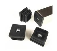 RGOEMHJ Tapones roscados M8 for Extremos de Tubos Cuadrados, Insertos plástico, Deslizador Muebles, inserción Pata Silla Negra for Mesa, 4 Uds Adecuado para Muebles y mesas(4pcs 20x40mm-M8)