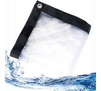 RGRE 3x5m Lona Transparente con Ojales, Lonas Impermeable, Lona De Plástico Transparente, para Balcón O Ventana