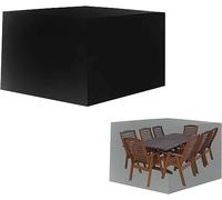 RGRE Funda Muebles Exterior Impermeable 110x110x74cm, Cubierta De Mesa De Jardín, 420D Oxford Funda Protectora para Muebles De Jardin, Cubierta De Muebles Interior Y Exterior, Rectangular
