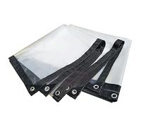 RGRE Lona Transparente 4x10m, Lona De Alta Resistencia, Lona Impermeable con Ojetes Metálicos, Lona De Protección Duradera para Acampar, Pesca, Jardinería