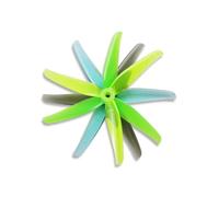 rgrfgQWDS 5140 5 pulgadas FPV Tri-Blade Racing Hélices CW CCW 2/4 pares para drones de 5" (2 pares F5 amarillo)