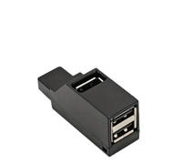 rgrfgQWDS Adaptador USB 3.0, 1 a 3 puertos para mini divisores, extensor de alta velocidad para PC, portátil, lector de tarjetas de disco U (tipo C 3.0 negro)