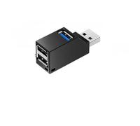 rgrfgQWDS Divisor de 3 puertos USB 3.0, 5 Gbps para mini USB, adaptador extensor para ordenador portátil PC Flash Drive Card Reader (USB 3.0 Hub blanco)