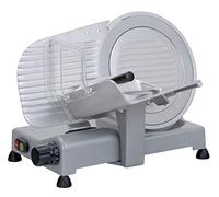 RGV - Maquina corta-fiambres. Lujo 27.5 cm plateado | Cortador profesional con afilador extraíble, grosor ajustable de 0 a 16 mm