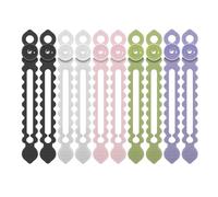 RGYBAO 1 juego de bridas de silicona con ventosas, organizador de cables montado en la pared para uso doméstico y coche, solución multiusos de gestión de cables