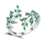 RGYBAO 3 anillos de cobre con diseño artístico de ramitas, joyería ligera para declaración diaria, diamantes, rama, cobre, joyería inspirada en la naturaleza, diseño elegante, One Size, como se
