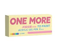 RGYBAO 6 bolígrafos retráctiles de gel acrílico de 0,8 mm con punta de aguja para dibujar diarios, bocetos, tomar notas y garabatear