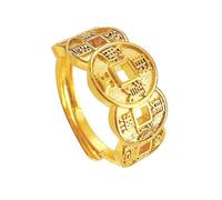 RGYBAO Abalorio histórico de metal envejecido con bordes suaves, joyería de moda poco convencional para mujeres y hombres, anillos de cobre antiguo, One Size, como se describe, como se describe