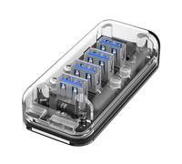 RGYBAO Adaptador de carga USB de 4 puertos USB 3.0 para laptop y PC VL817 Contol doble fuente de alimentación para ordenador portátil