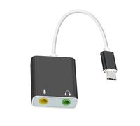RGYBAO Adaptador de sonido USB, tarjeta de sonido externa para PC y portátil, adaptador de micrófonos USB a 3,5 mm para altavoz de auriculares