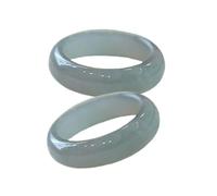 RGYBAO Anillos de jade verde natural, estilo retro chino, hecho a mano, accesorio para mujer, regalo de vacaciones, caja de joyería incluida, diámetro de 1,7 cm, vidrio/esmaltado, sin piedras