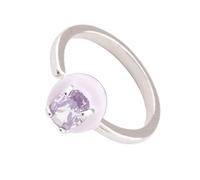 RGYBAO Anillos geométricos abiertos con circonitas brillantes, estilos de arte moderno, ajustable, cuadrado, estrella, corazón, ovalado, ajustable, cuadrado, circonita, geométrico, apilable, One Size
