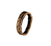 RGYBAO Anillos texturizados con patrón geométrico irregular, materiales de aleación, accesorios de dedos, joyería de moda, anillos minimalistas contemporáneos para mujeres y niñas, One Size, como se