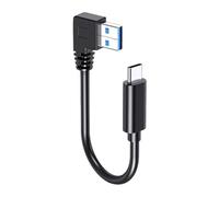 RGYBAO Cable corto de 25/50/100 cm, 5 Gbps, codo de 90 grados, USB 3.0 a tipo C, cable de datos de carga rápida para tablet y cámara