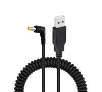 RGYBAO Cable de carga retráctil USB a CC 4,7 x 1,7 mm, cable de alimentación flexible de 1,5 m de largo para dispositivos