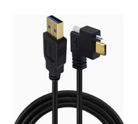 RGYBAO Cable de datos USB C izquierdo y derecho para cámaras industriales, detalle de tornillo que garantiza una transferencia ininterrumpida, cable de cámara industrial de alta velocidad