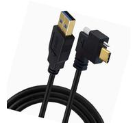 RGYBAO Cable de datos USB C izquierdo y derecho para cámaras industriales, detalle de tornillo que garantiza una transferencia ininterrumpida, cable de cámara industrial de alta velocidad