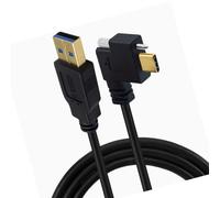 RGYBAO Cable de datos USB C izquierdo y derecho para cámaras industriales, detalle de tornillo que garantiza una transferencia ininterrumpida, cable de cámara industrial de alta velocidad