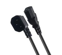 RGYBAO Cable de extensión de alimentación C14 a C13 de 2500 W en ángulo recto para PC y monitor de impresora