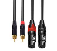 RGYBAO Cable de sonido doble a doble de 1 m, transmisión profesional equilibrada, acoplamientos chapados en oro para Studio Media R