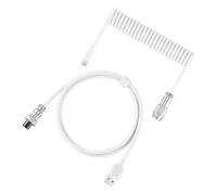 RGYBAO Cable de teclado en espiral retráctil USB a USB C con conector de aviación de metal desmontable en espiral para teclado