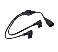 RGYBAO Cable divisor de alimentación IEC320C7 en ángulo recto de 90 grados, cable de extensión IEC320 C8 para ahorrar espacio eficiente, cable de alimentación para ahorrar espacio