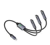 RGYBAO Cable divisor tipo C a 3 tipo C para carga simultánea y transferencia de datos de nailon trenzado de aluminio