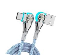 RGYBAO Cable trenzado flexible de 3 longitudes de carga rápida USB a tipo C, cable de datos, perfecto para dispositivos móviles de jugadores, dispositivos móviles resistentes al desgaste