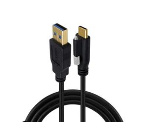 RGYBAO Cable USB C de grado industrial de 30 cm a 3 m con diseño de salida media y tornillos antivibración para equipos de automatización, cable de datos tipo C para cámaras industriales