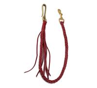 RGYBAO Cadena de cuero trenzado vintage con borlas para pantalones, cadena de borlas de cuero, accesorio elegante para pantalones, mejora cualquier atuendo, 61cm, Piel auténtica, No es una piedra