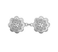 RGYBAO Clip de cadena elástico para suéter vintage, joyería para reuniones de negocios, joyería de aleación con textura para ropa para mujeres de moda, 6.3*2.5cm, aleación, No es una piedra preciosa