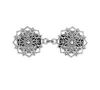 RGYBAO Clip de cadena elástico para suéter vintage, joyería para reuniones de negocios, joyería de aleación con textura para ropa para mujeres de moda, 6*2.5cm, Metal, No es una piedra preciosa