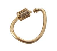 RGYBAO Colgante de corazón con cierre de rosca, accesorios para hacer joyas, colgante de metal, apto para mujeres y hombres, 2x3cm, Cobre, circonita, No es una piedra preciosa