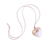 RGYBAO Collar con colgante de corazón de color dopamina, hecho a mano, ajustable, para mujeres y niñas, joyería única y moderna, 82cm, Pendant Size: 4x4cm, Acrílico, No es una piedra preciosa