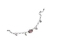 RGYBAO Collar con colgante de reloj de movimiento mecánico expuesto, construcción de aleación resistente, cadena de clavícula, elegante, unisex, regalo de aleación inspirado en punk, One Size, Como se