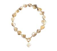 RGYBAO Collar de cadena irregular bohemio para mujer con estrellas de mar y colgante de caracola, portátil para vocación, joyería de playa, 41-50cm, Metal, No es una piedra preciosa