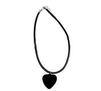 RGYBAO Collar de corazón de moda con cuerda, cuello largo, cadena de suéter adecuado para mujeres de moda que buscan estilos únicos, 96cm, flocado, No es una piedra preciosa