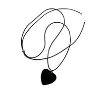 RGYBAO Collar de corazón de moda con cuerda, cuello largo, cadena de suéter adecuado para mujeres de moda que buscan estilos únicos, 96cm, flocado, No es una piedra preciosa