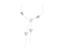 RGYBAO Collar largo con colgante redondo y corazón grande para mujer, diseño sencillo y elegante, joya temperamento, 65cm, Metal, No es una piedra preciosa